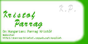 kristof parrag business card